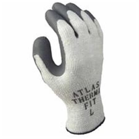Best Glove Atlas Therma-Fit 451 Latex Coated Gloves- Light Gray-Dark Gray- Large 845-451L-09